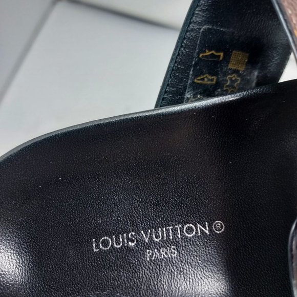 Louis Vuitton Brown Buckle Bom Dia Monogram Flat Slide Sandal - Picture 4 of 13